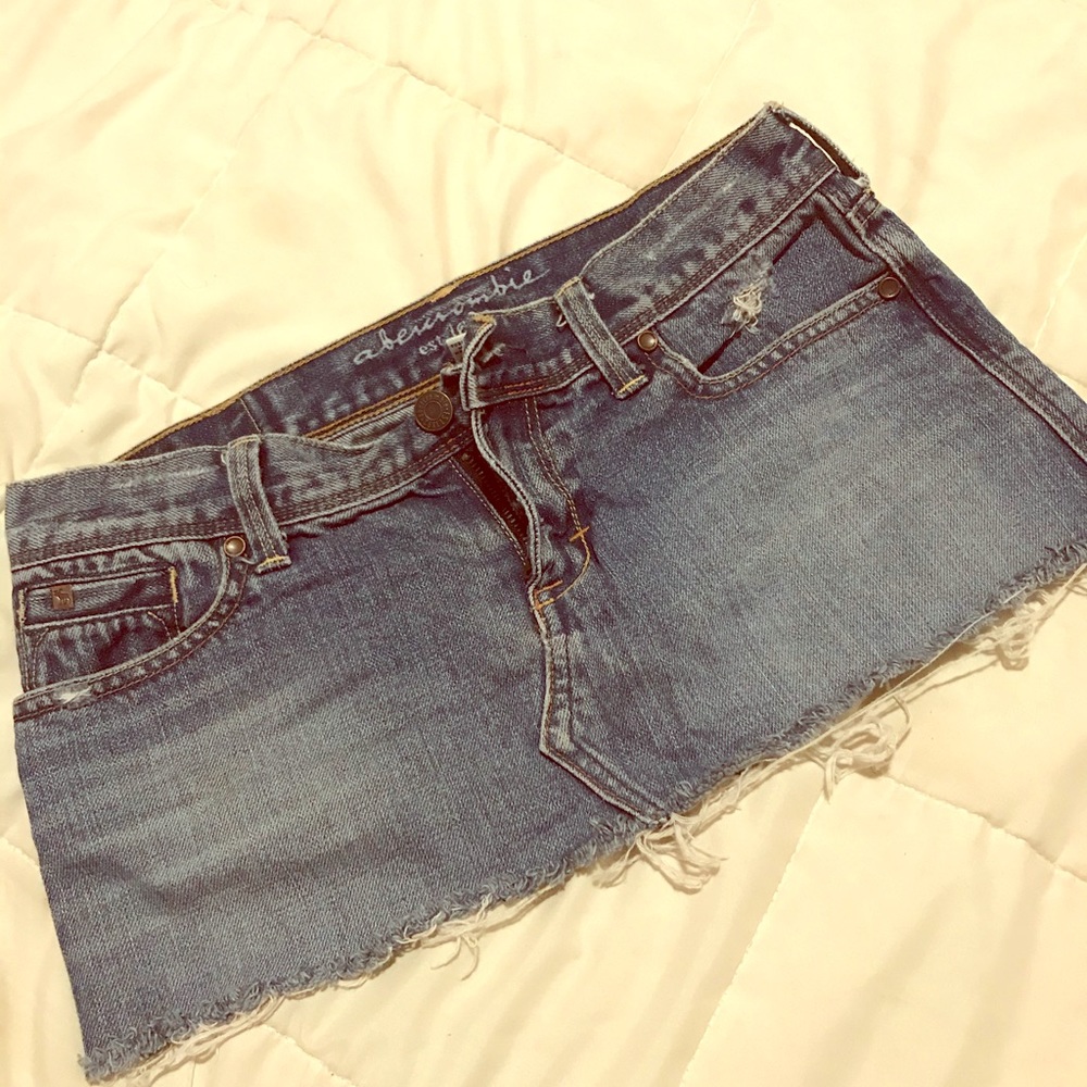 abercrombie kids jean skirt